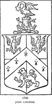 Coat of Arms of John Lidgbird Sheriff of Kent, 1741