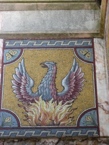 Phoenix rising mosaic, St Georges' Garrison Church Woolwich