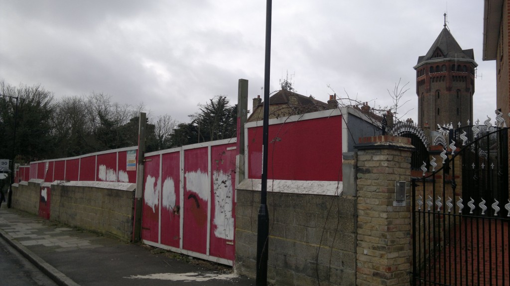 Hoardings round plot in Eaglesfield Road