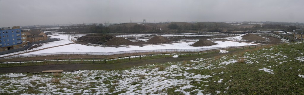 Panoramic view from Gallions Hill looking North-west