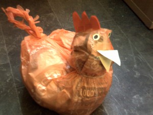 Carrier bag chicken