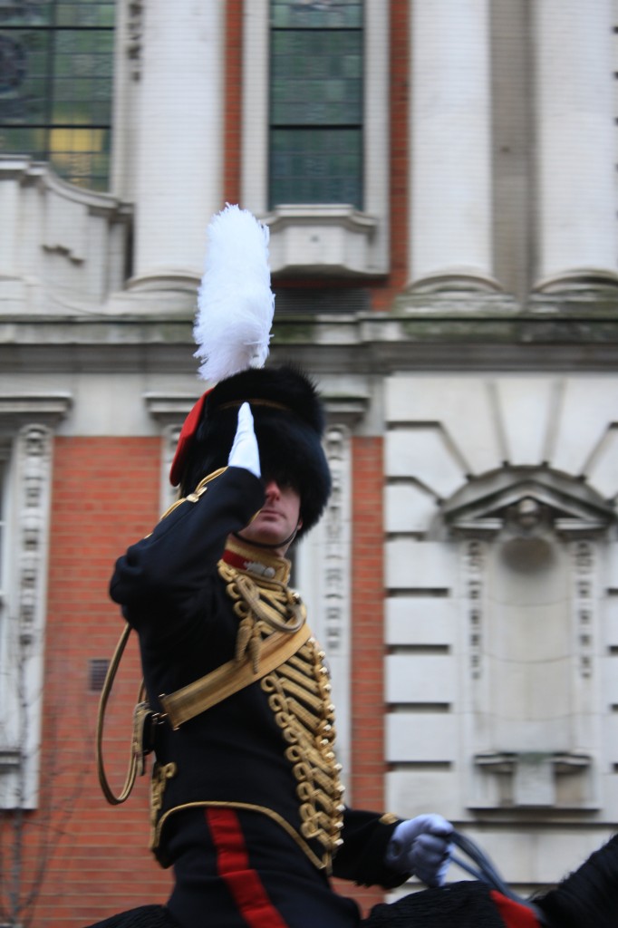 Salute of the King's Troop outside Woolwich Town Hall