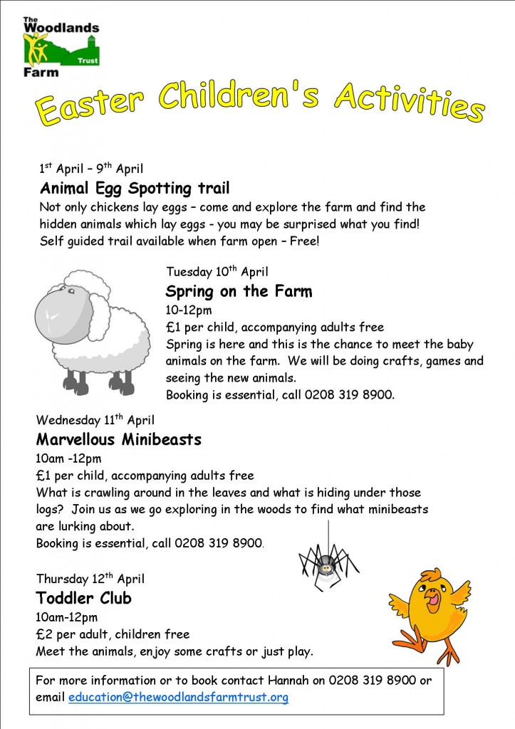 Woodlands Farm Activities Easter 2012