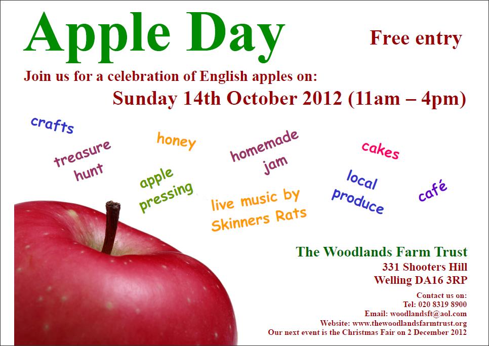 Woodlands Farm Apple Day poster