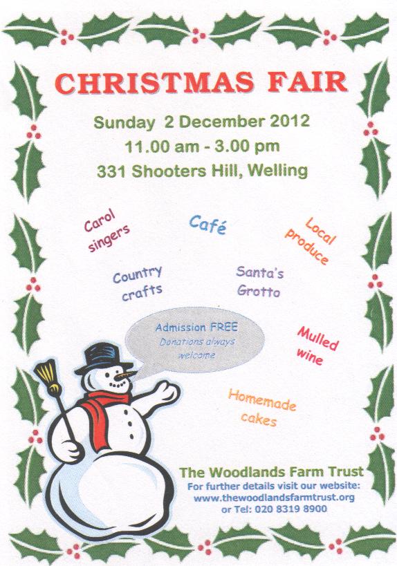Woodlands Farm Christmas Fair Poster