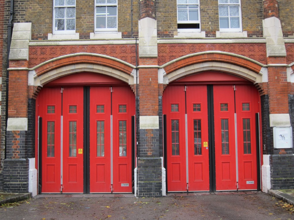 Woolwich Fire Station – note the terracotta diapering on the spandrels