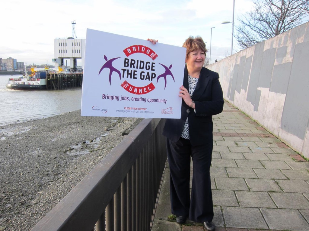 Councillor Denise Hyland at the launch of Bridge the Gap