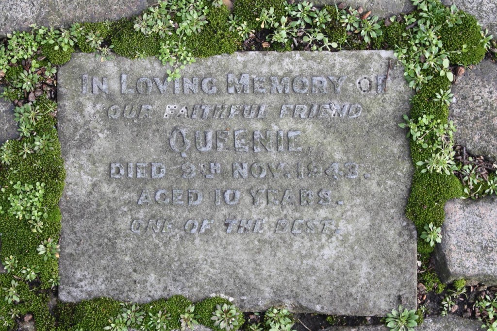 Headstone in the pet cemetery, Hornfair Park