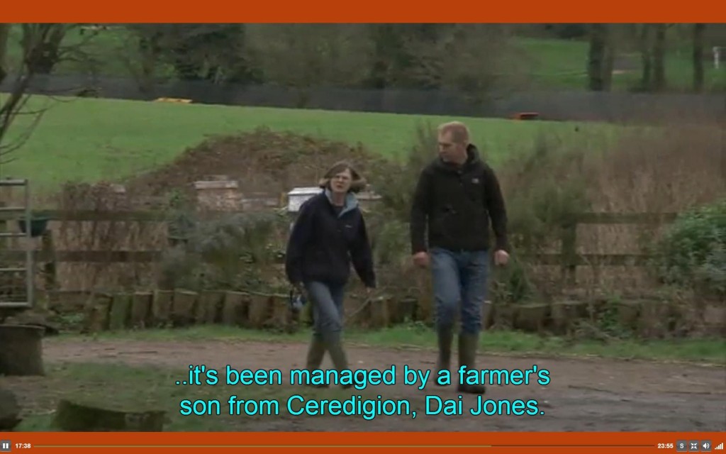 Snip from S4C's programme Ffermio