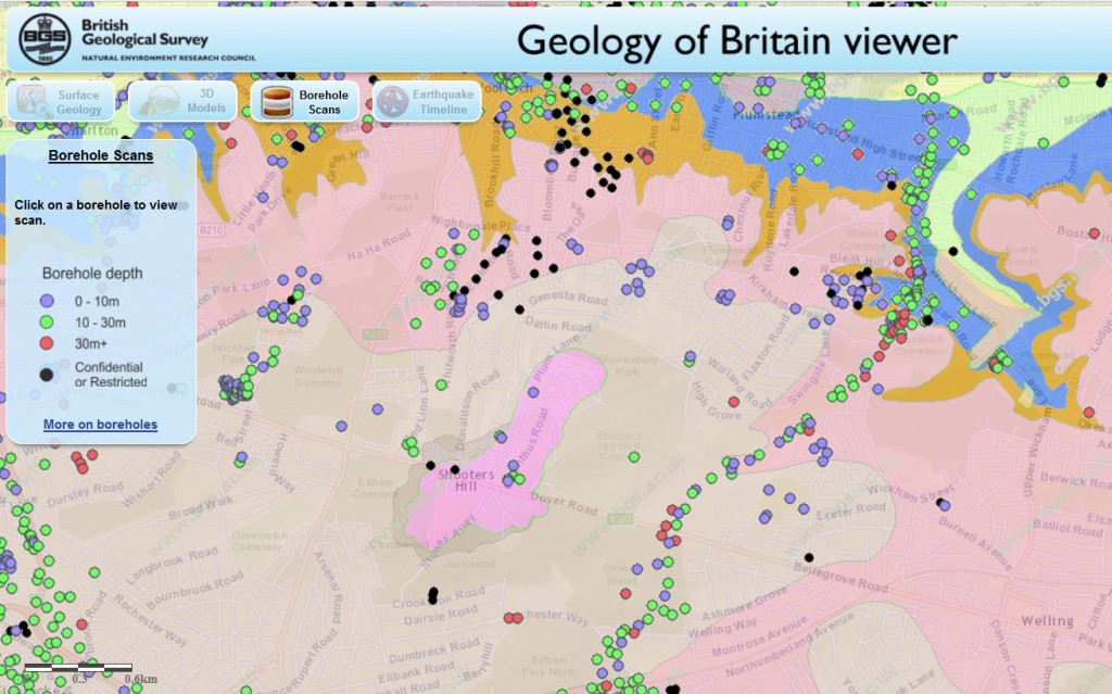 Snippet from British Geological Survey Geology of Britain Viewer