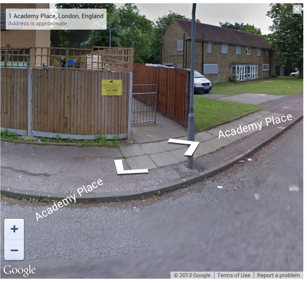 Google Street View of the path before it was closed