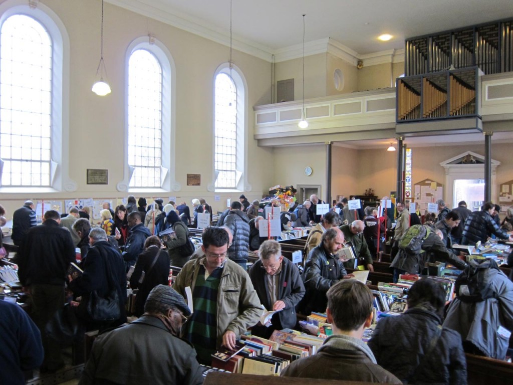 Shoppers at the Amnesty International Book Sale