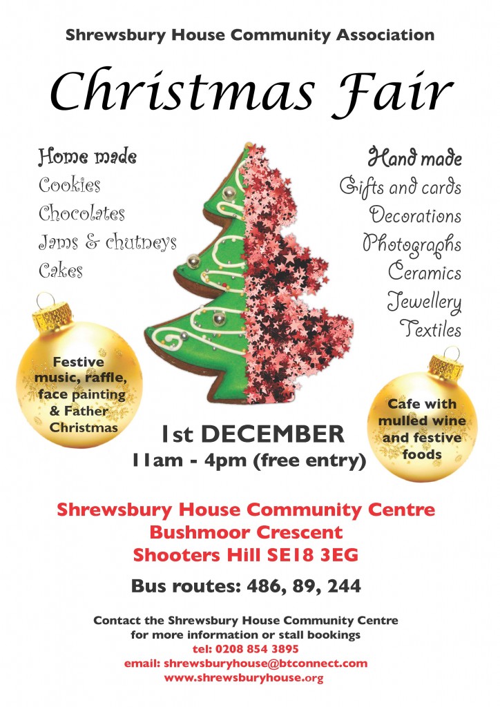 Shrewsbury House Christmas Fair poster