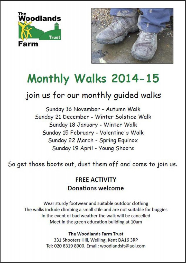 Woodlands Monthly Walks Poster