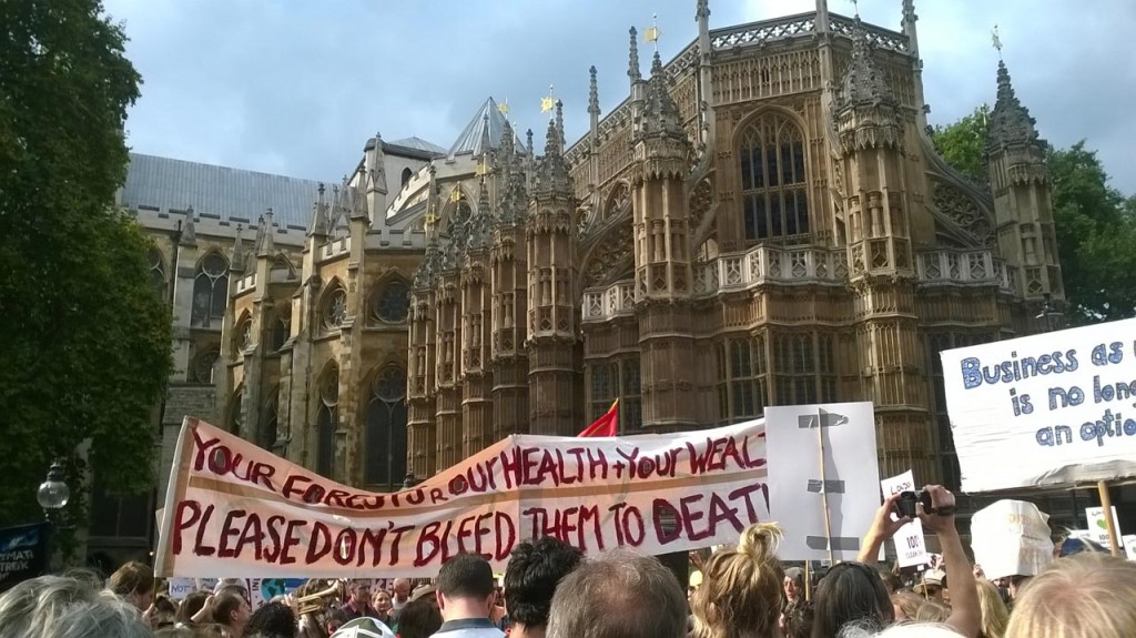 London climate change march 21st September 2014