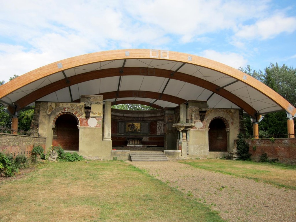 New tensile roof protecting  St George's Garrison Church