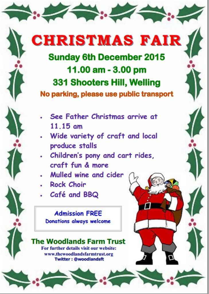 Woodlands Farm Christmas Fair Poster 2015