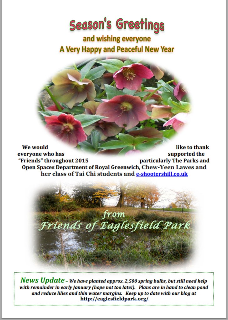 Friends of Eaglesfield Park Christmas Card 2015