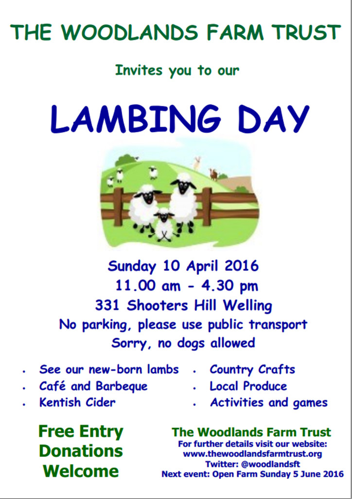 Woodlands Farm Lambing Day 2016 Poster