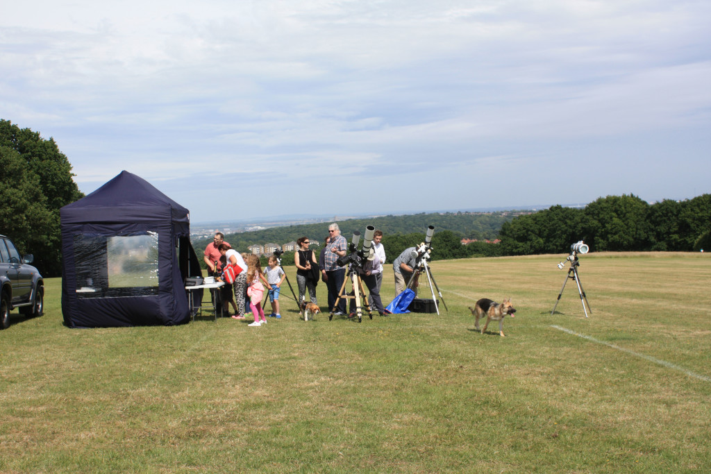 Solar telescopes at the 2015 Shrewsbury Park Summer Festival