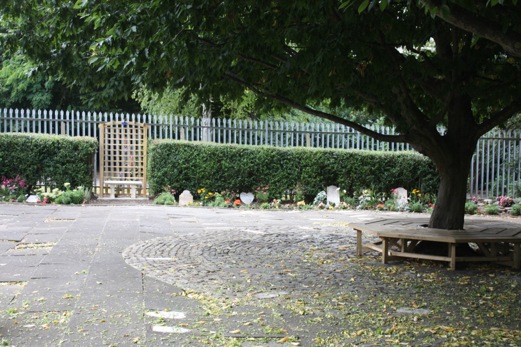 New decorative arch and stone bench at the Pet Cemetery Charlton