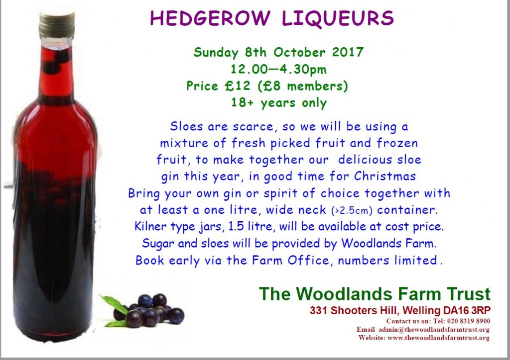 Hedgerow liqueurs 2017 poster