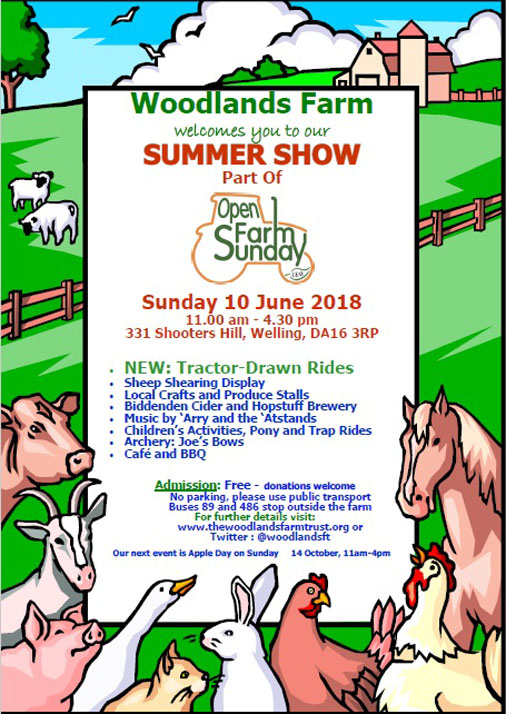 Woodlands Farm Summer Show 2018 poster