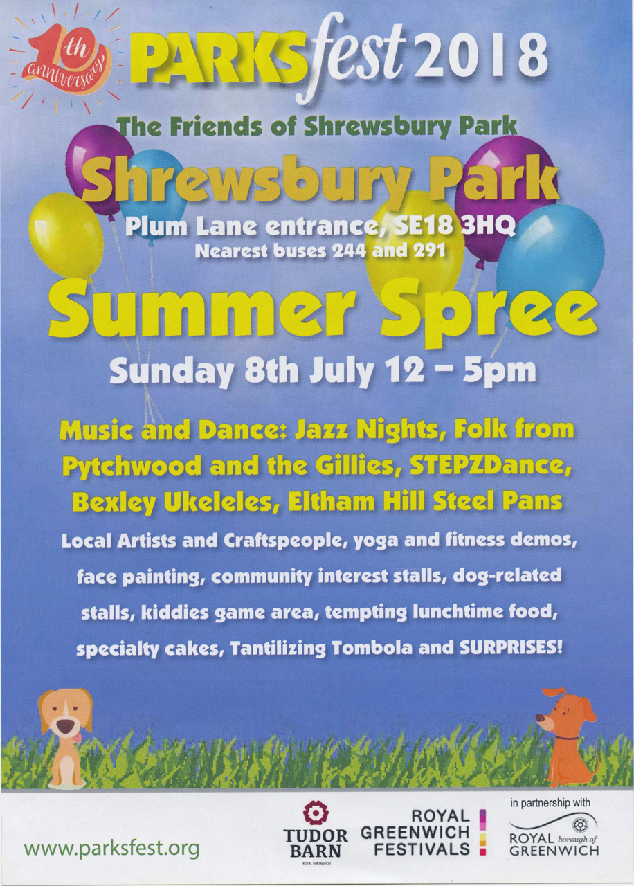 Shrewsbury Park Summer Spree leaflet