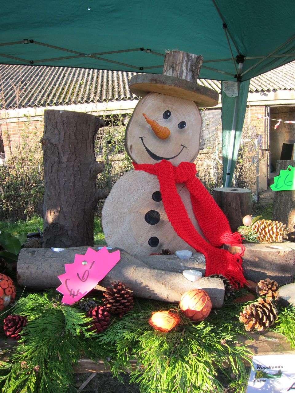 Snowman on the Farm stall