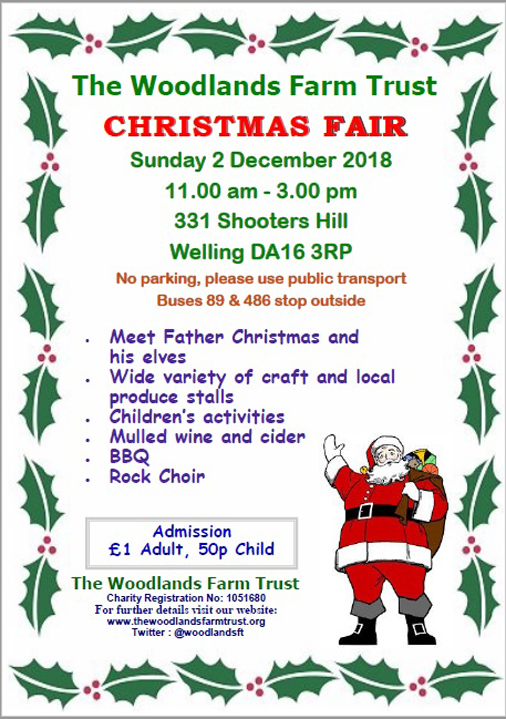 Woodlands Farm Christmas Fair poster