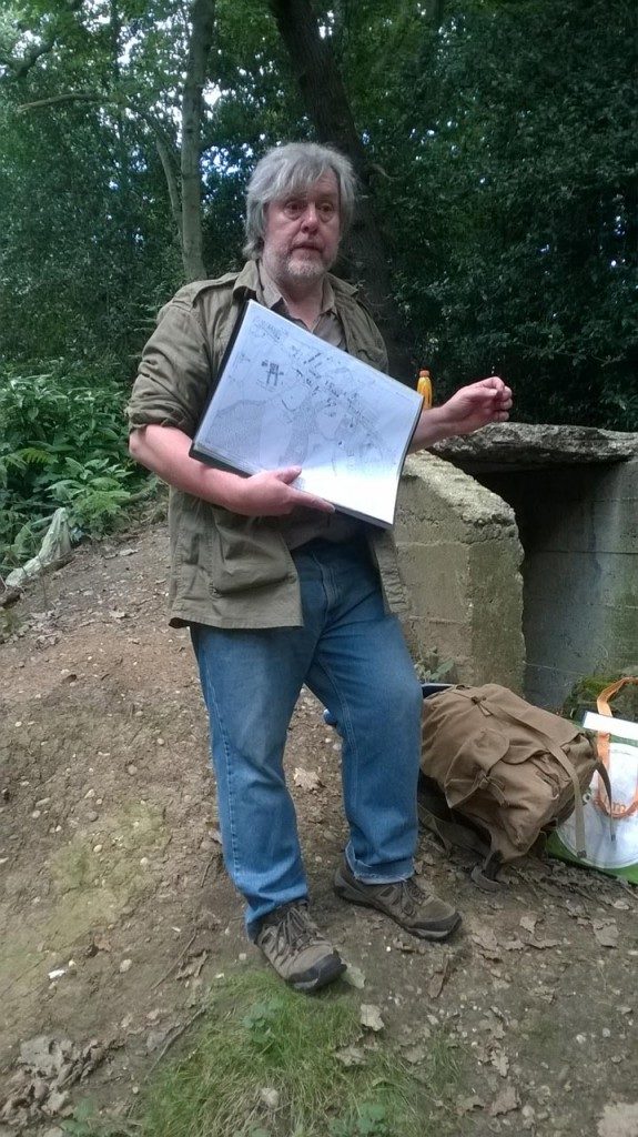 Andy Brockman at Colonel Bagnold’s air raid shelter