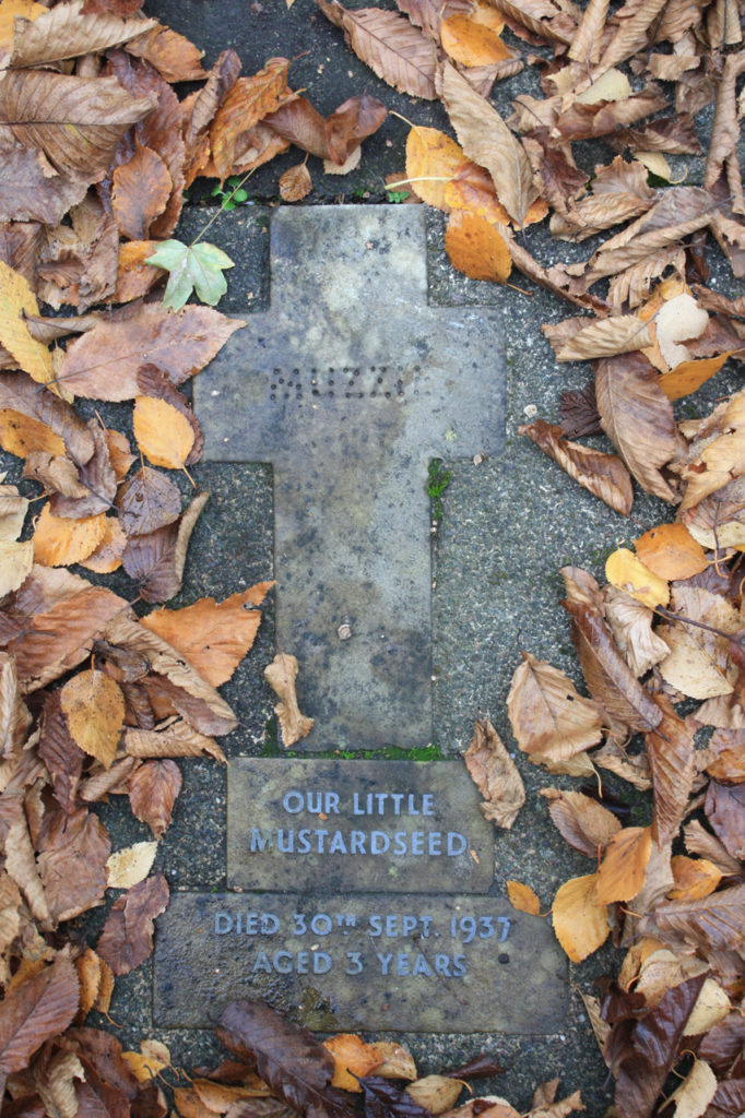Headstone in the Old Blue Cross Pet Cemetery