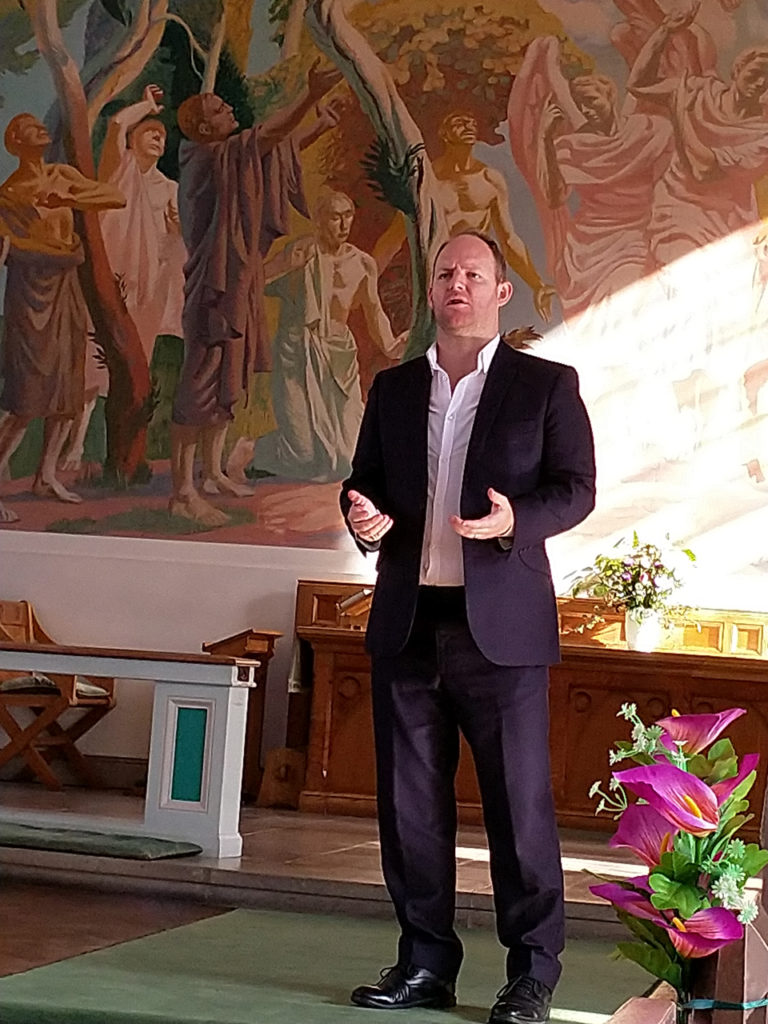  Dominic J. Walsh performing at Woolwich Opera Works' Songs of September at All Saints Shooters Hill 