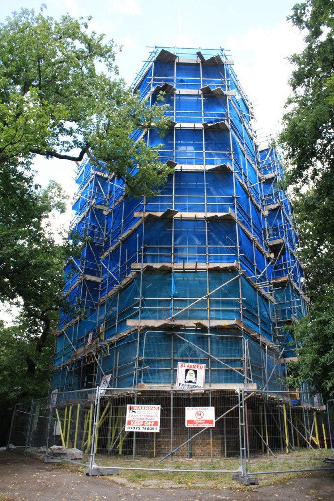 Severndroog Castle under wraps