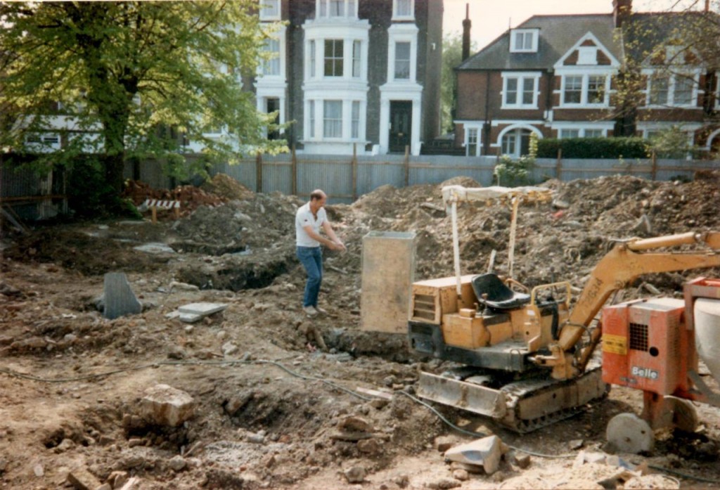 Preparing the concrete base blocks